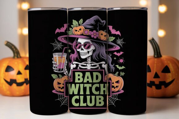 Bad Witch Club Tumbler Wrap Graphics for Publishers