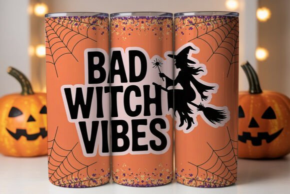 Bad Witch Vibes Graphics for Tumbler Wraps & More