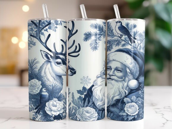 Blue Vintage Santa Tumbler Wrap Graphics & Wraps Review