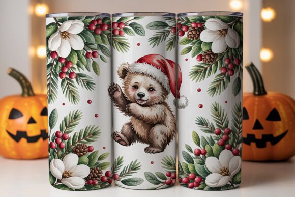 Christmas Bear 20oz Tumbler Wrap Graphics Review