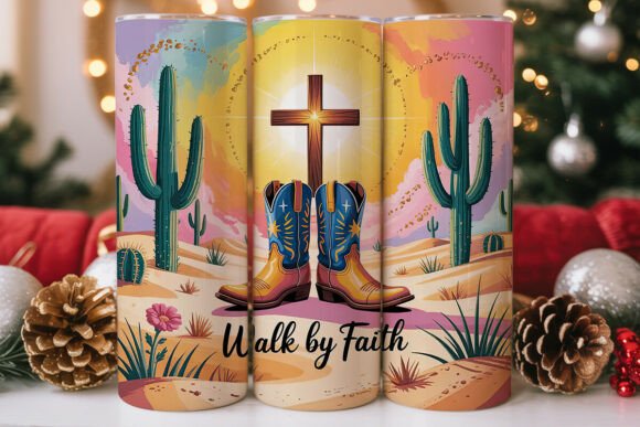 Cowboy Boots Tumbler Wraps Graphics