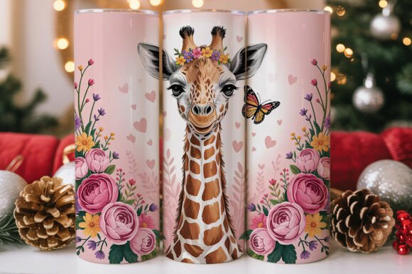 Cute Giraffe with Flowers 20oz Tumbler: Graphics & Tumbler Wraps Brand Review