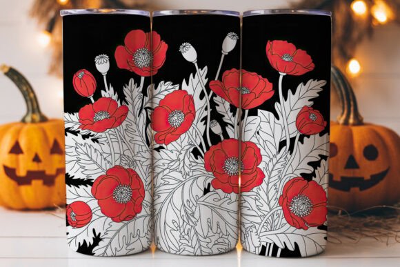 Dark Poppy Floral 20oz Tumbler Wrap Graphics Review