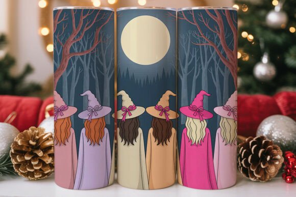 Enchanted Witches Support Tumbler Wraps Graphics