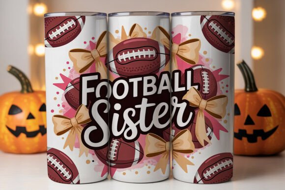 Football Sister Tumbler Wrap for Brand Graphics