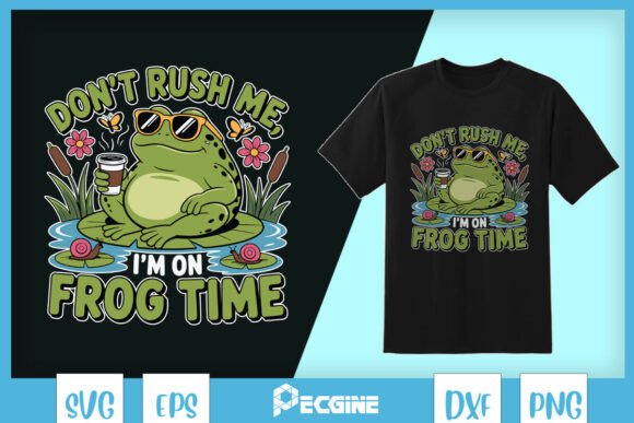 Funny Frog Sublimation Design Cute West: Graphics & T-Shirt Designs