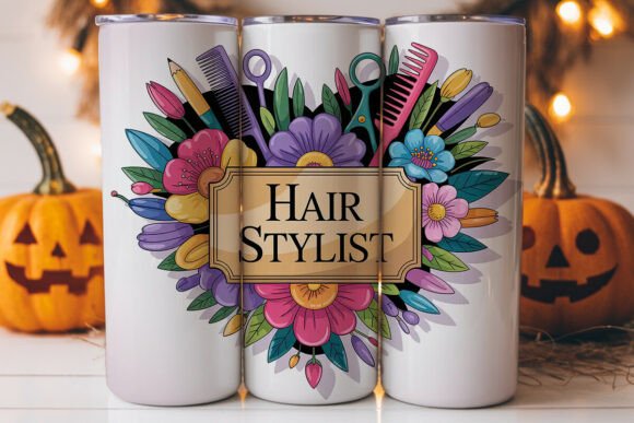 Hair Stylist 20oz Tumbler Wrap Graphics for Handmade Sellers