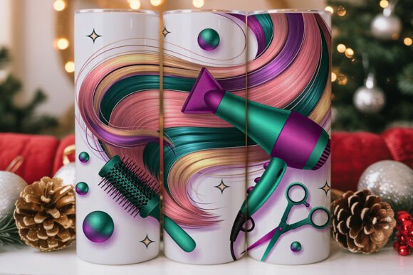 Hair Stylist Tools Tumbler Wrap: Graphics for Crafters