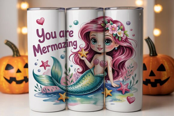 Kawaii Mermaid Tumbler Wrap: Graphics for Blog Publishers
