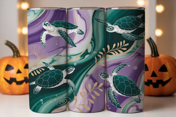 Mystical Sea Turtle: Graphics for Tumbler Wraps
