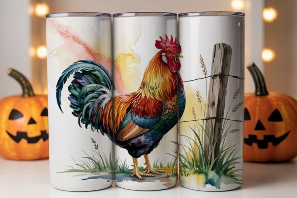 Rooster Sunrise Tumbler Wrap Graphics Review