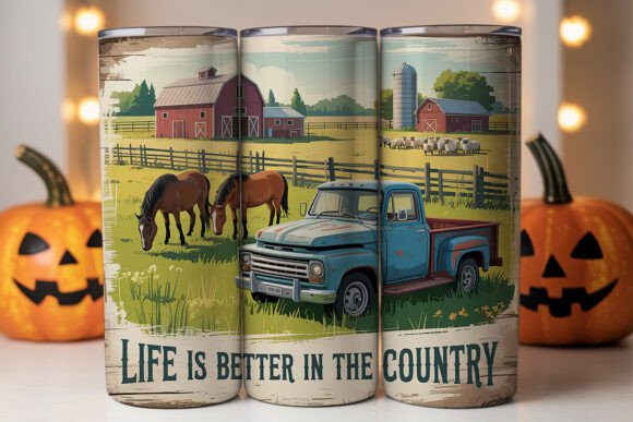 Rustic Country Life 20oz Tumbler Wrap Graphics Review