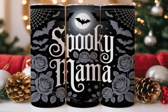 Spooky Mama Gothic Rose Graphics & Tumbler Wraps