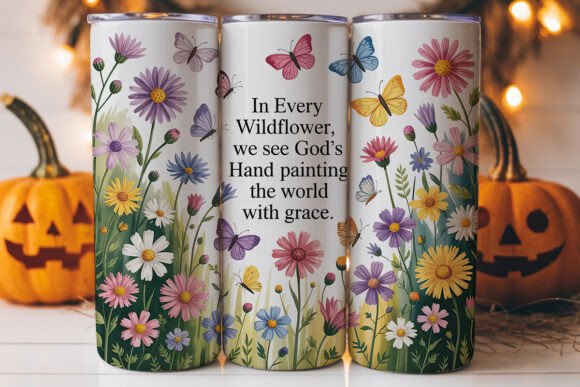 Wildflower Faith 20oz Tumbler Wrap Graphics for Tumbler Wraps